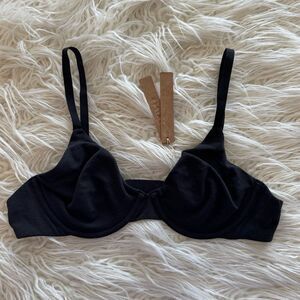 Skims Cotton Jersey T-shirt Bra Soot Size 36B